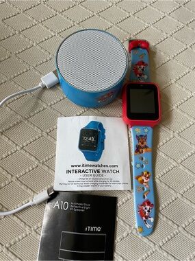 Kids Interactive Smartwatch with Paw Patrol Design - Blue & Red